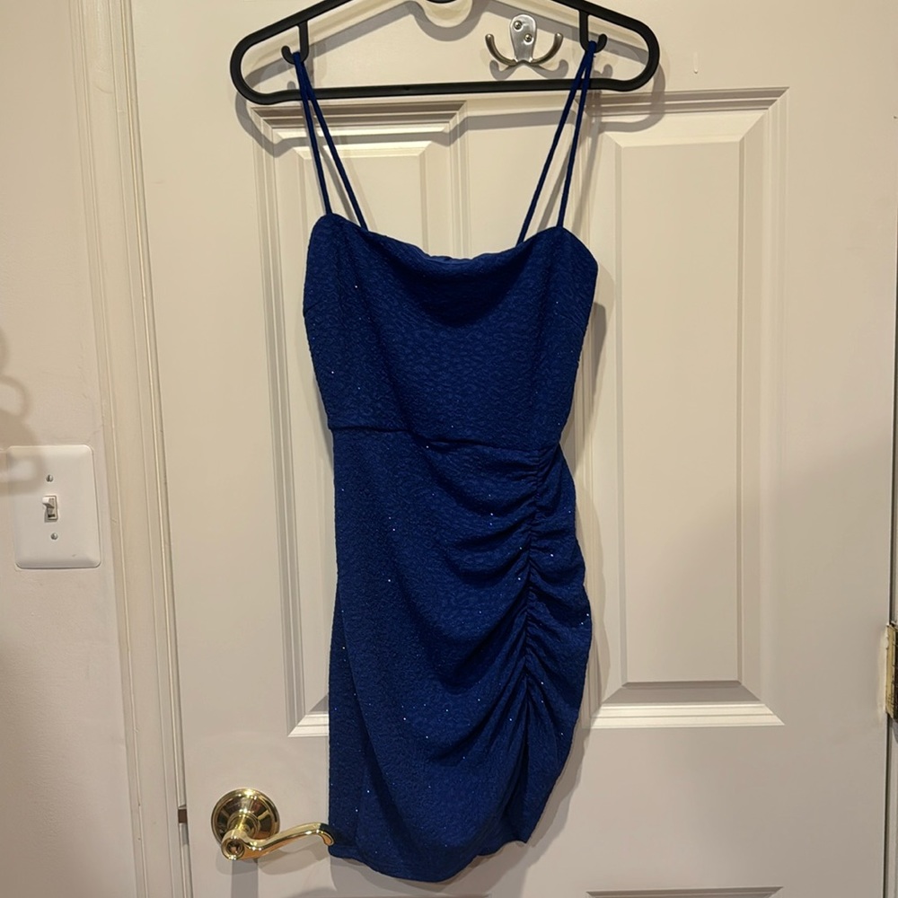 Windsor blue dress with sequins, size Small.  Perfect for Homecoming!